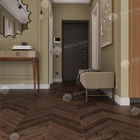 Alpine Floor SPC Chevron Alpine ECO 18-12 Дуб Мокка 4V 43кл (фото 4)